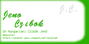 jeno czibok business card